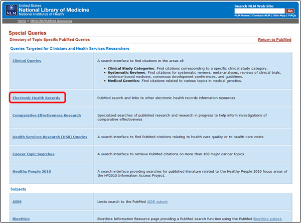 Electronic Health Records Filter