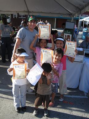 kids with Tox Mystery certificates