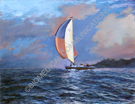 34 Foot Sloop, Kiaora, 1975 Oil on canvas (23)